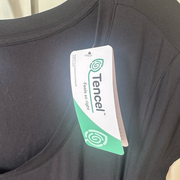 NWT Lands' End Black Wrap Tie Front Maxi Dress, SZ L - Picture 4 of 10